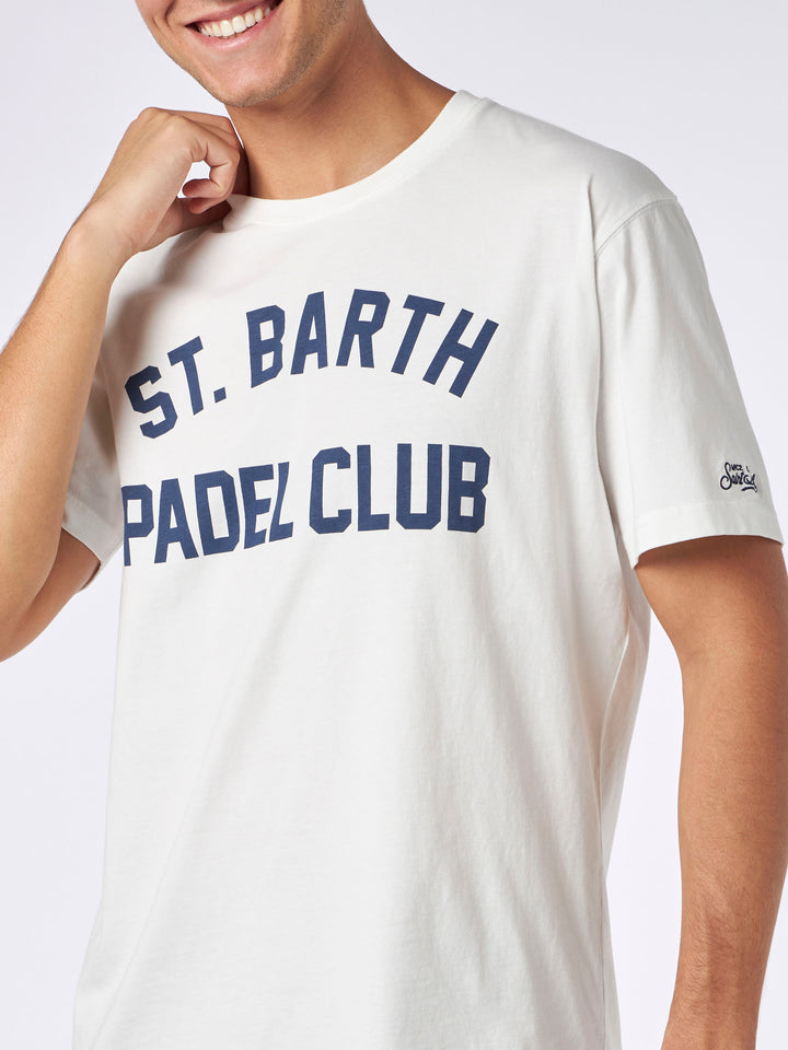 Man heavy cotton t-shirt with St. Barth Padel club - MC2 Saint Barth