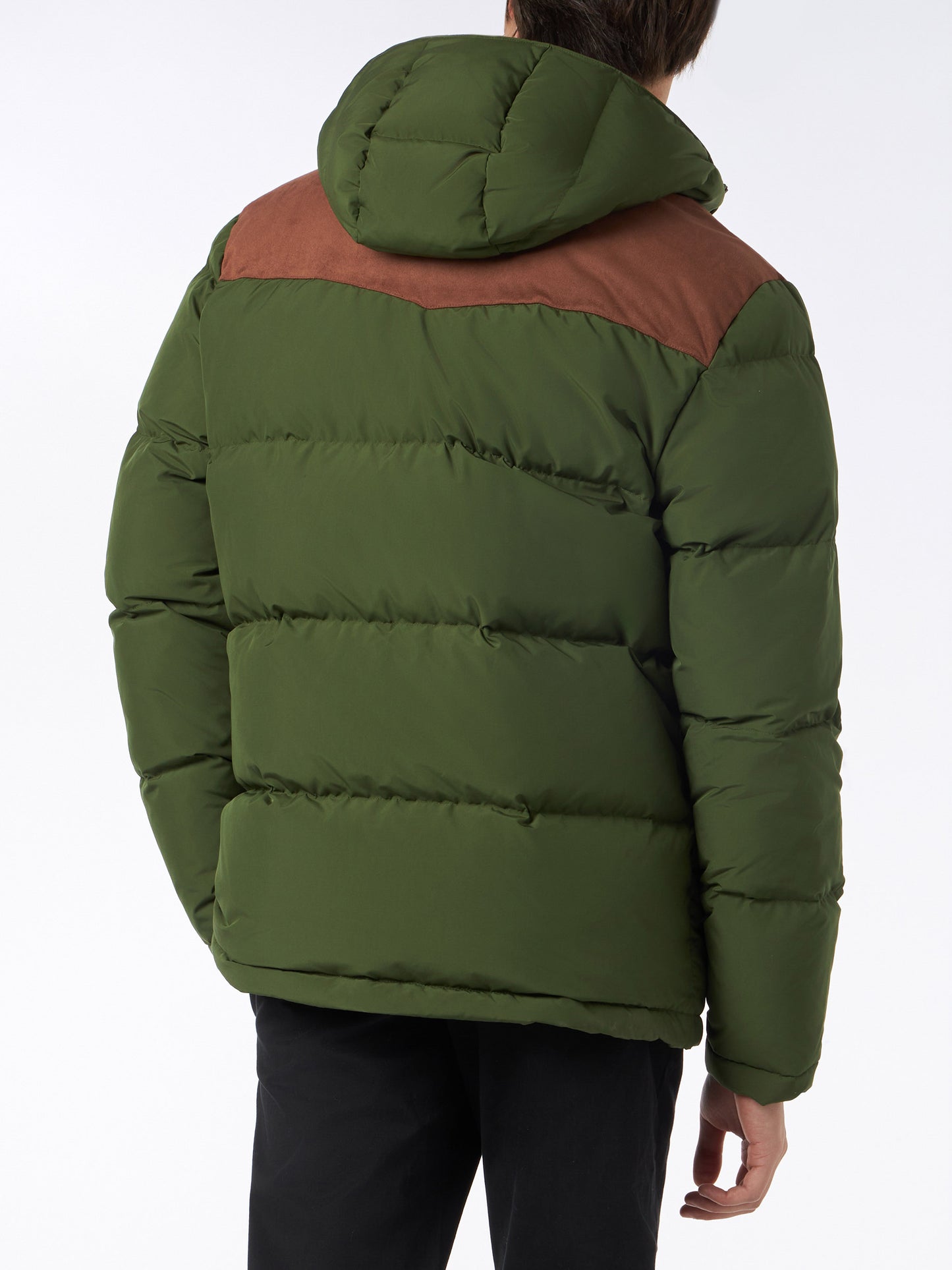 Man military green hooded down jacket Baxter