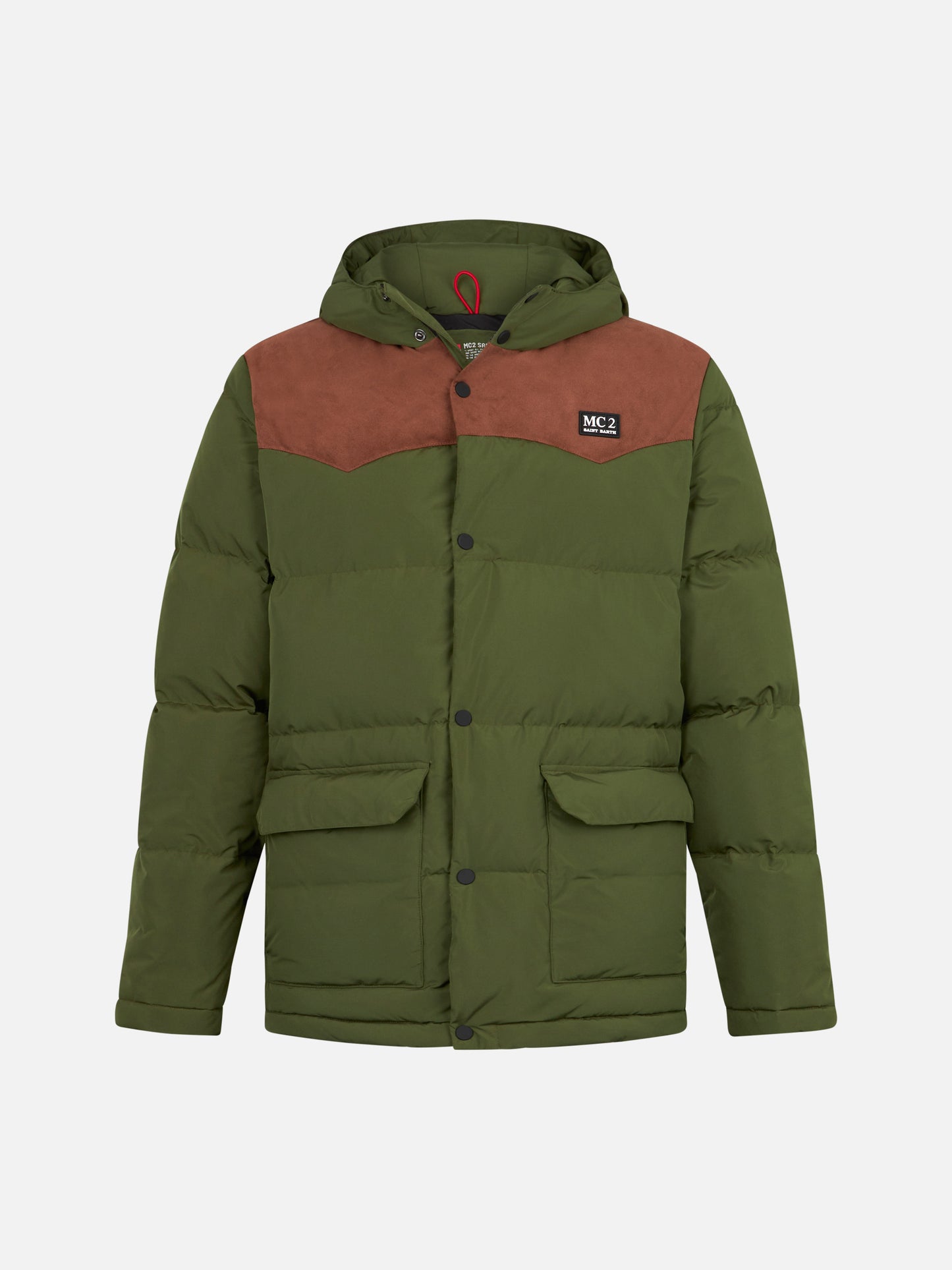 Man military green hooded down jacket Baxter