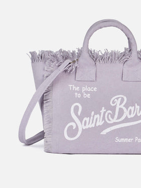 Colette lilac cotton canvas handbag - MC2 Saint Barth