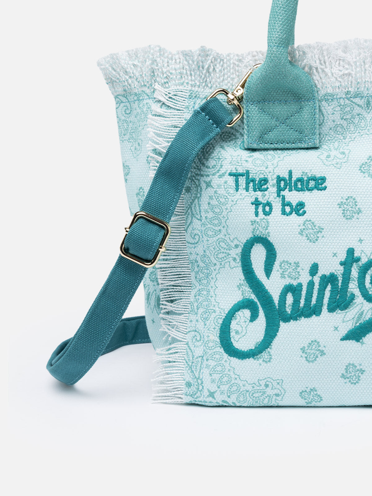 Water green bandanna cotton canvas Colette handbag