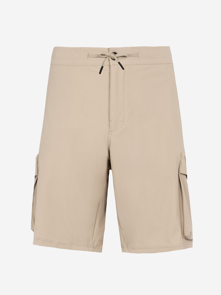 Bermuda da uomo Deck in tessuto tecnico beige
