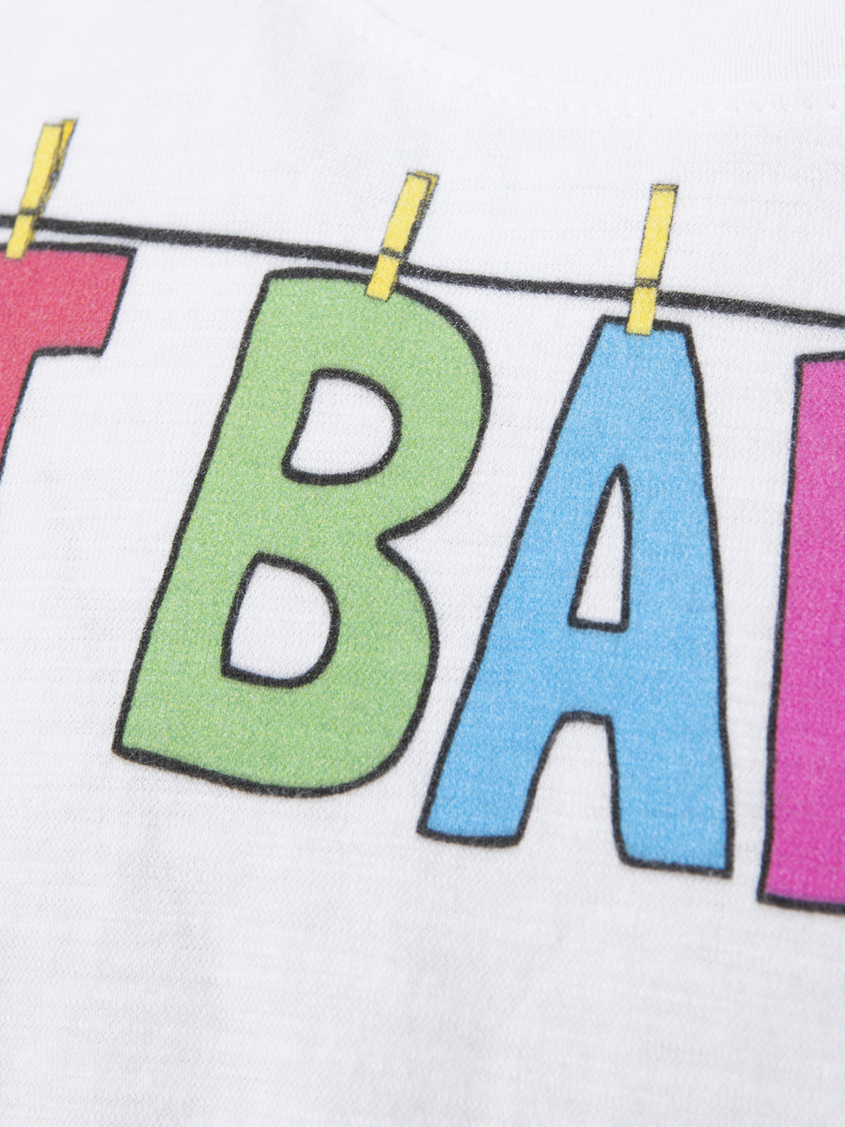 Girl t-shirt with St. Barth multicolor print - MC2 Saint Barth