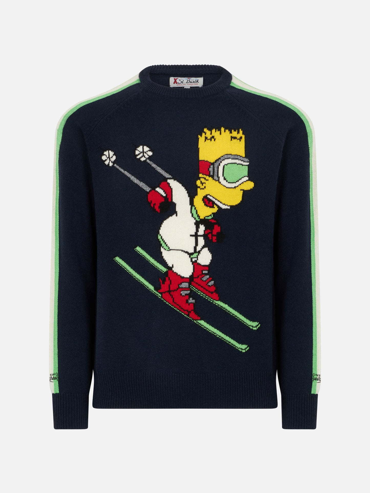 Man crewneck sweater with Bart Simpson jacquard | THE SIMPSONS SPECIAL EDITION - MC2 Saint Barth