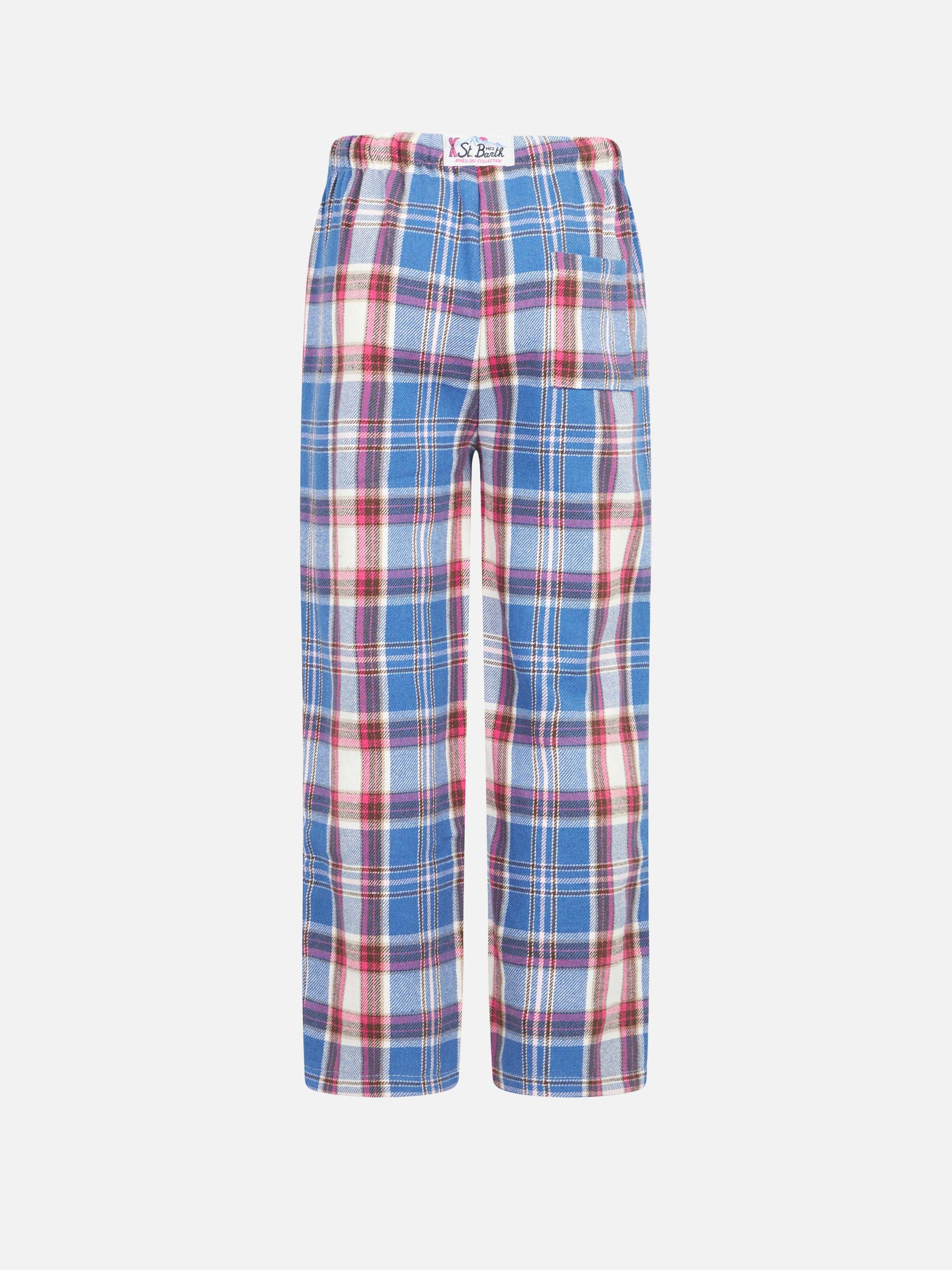 Kid pajama pants with tartan print - MC2 Saint Barth