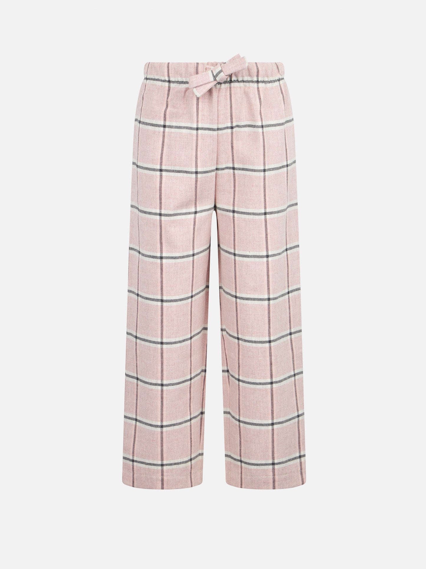 Pantaloni del pigiama da bambina con stampa tartan