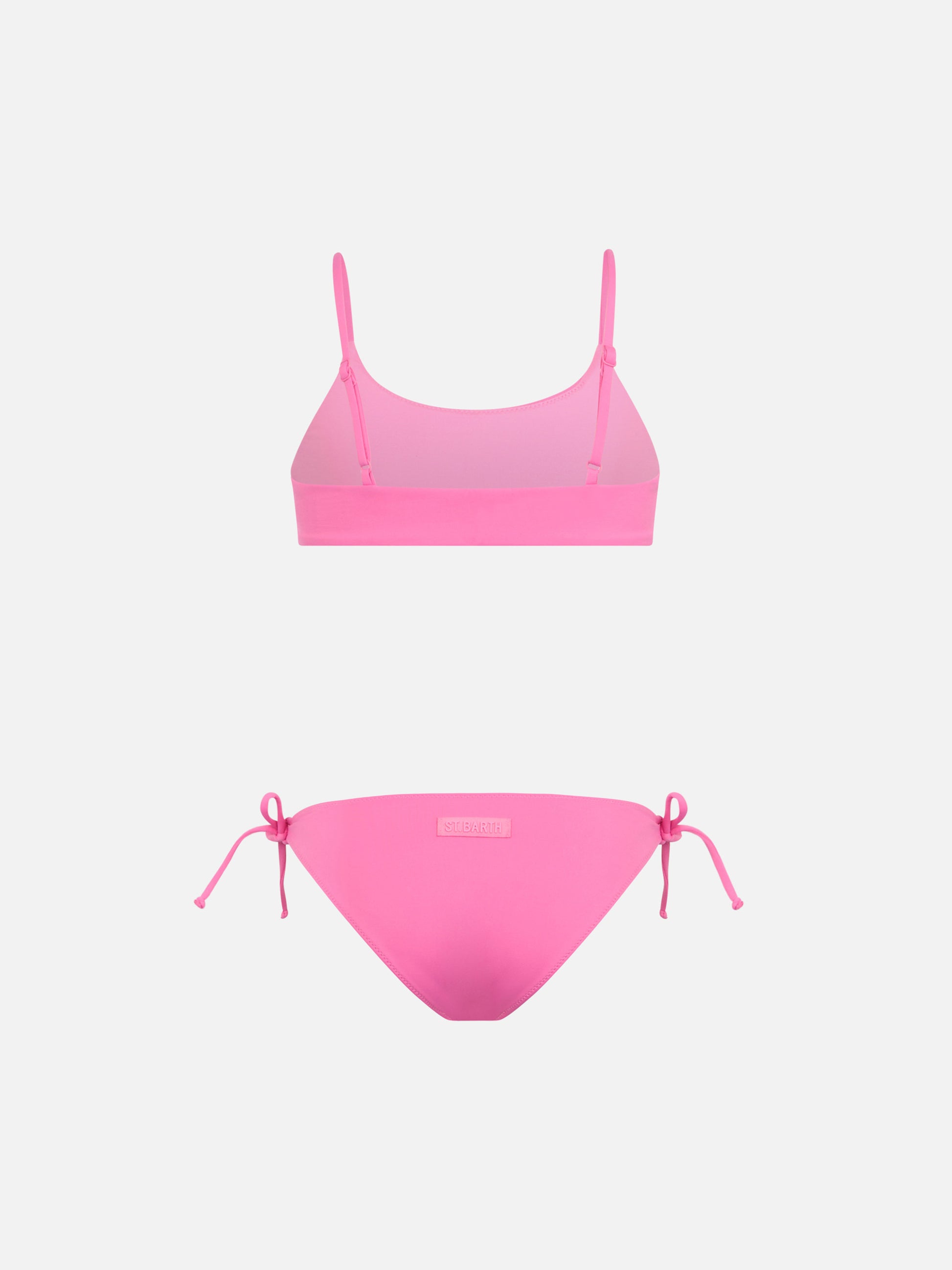Girl pink bralette bikini Jaiden with rhinestone - MC2 Saint Barth