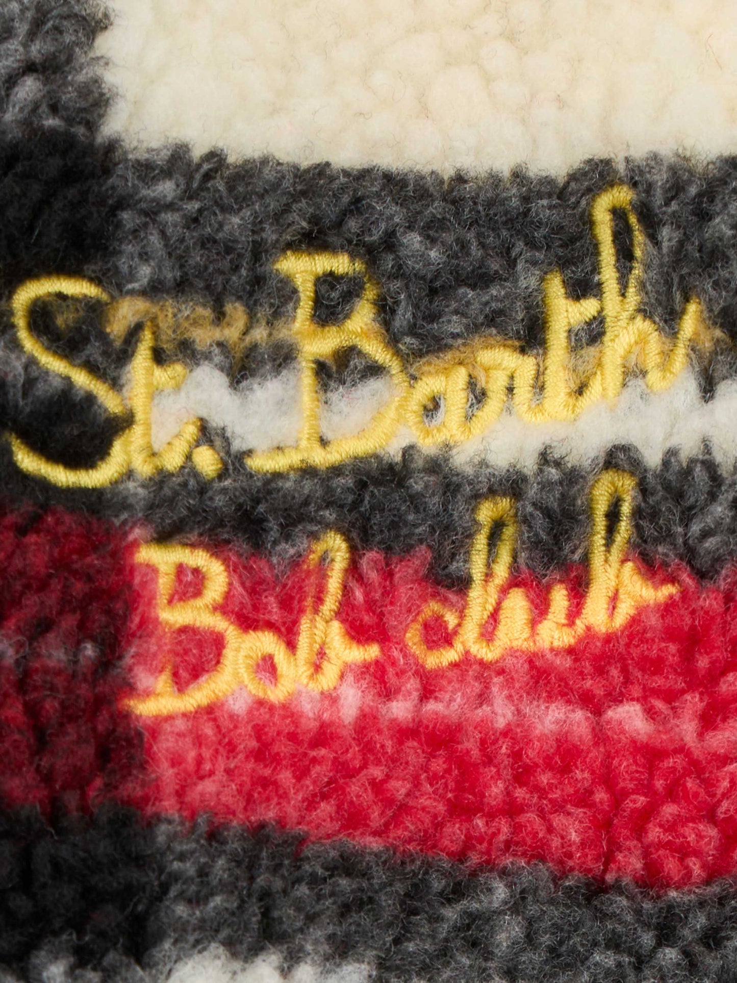 Girl sherpa jacket with tartan print - MC2 Saint Barth