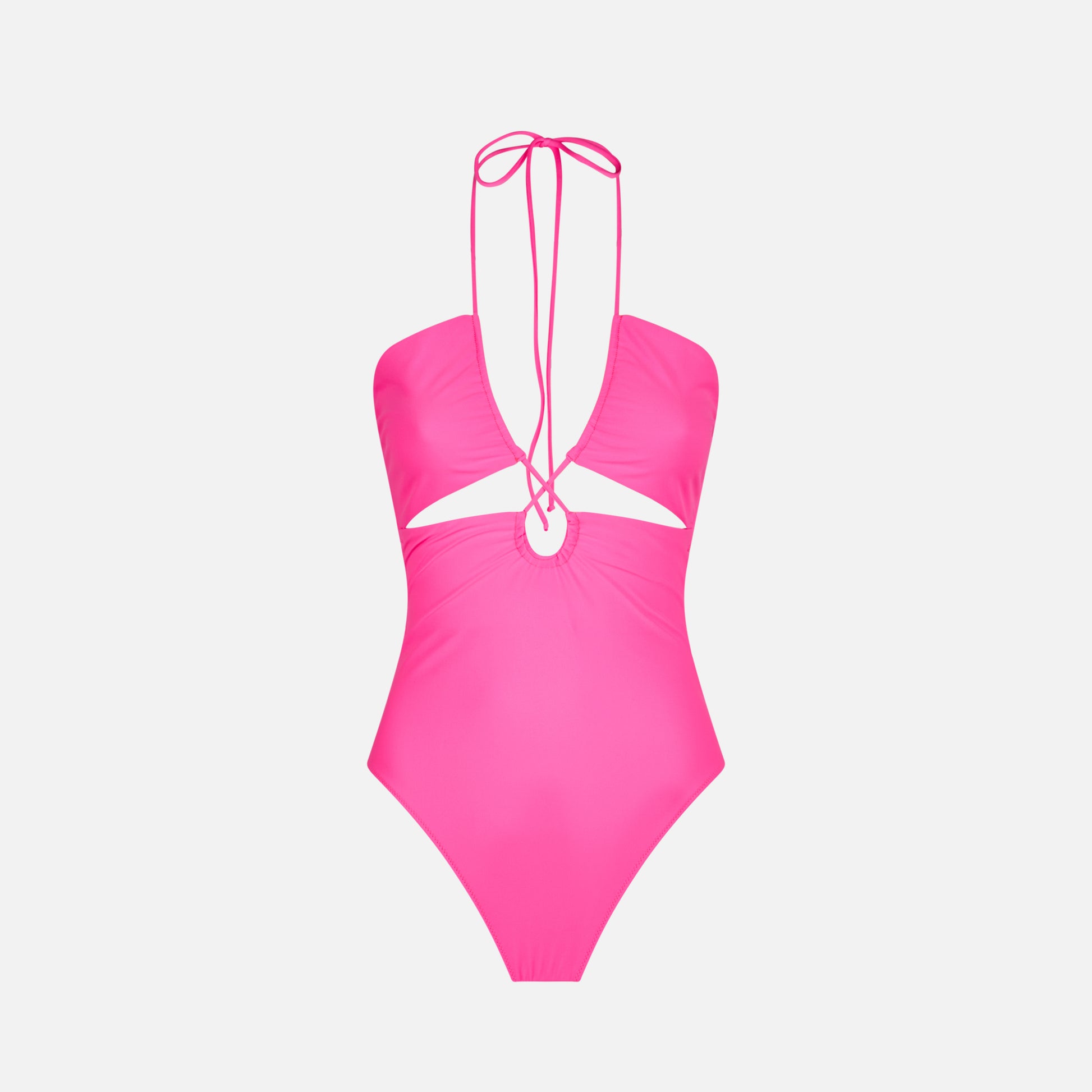 Fluo pink cutout one piece swimsuit - MC2 Saint Barth
