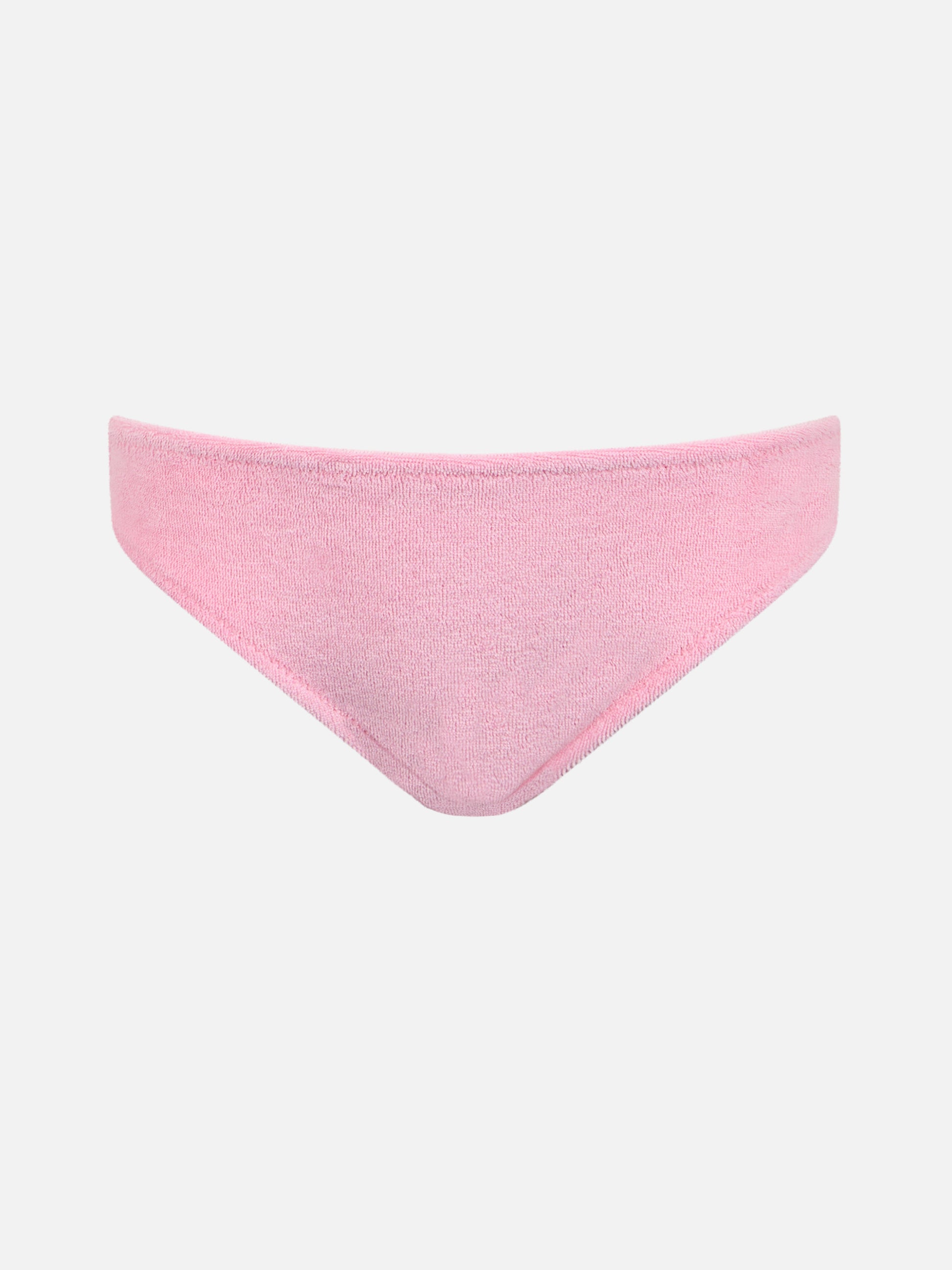 Girl pink terry swim briefs Madame with bow - MC2 Saint Barth