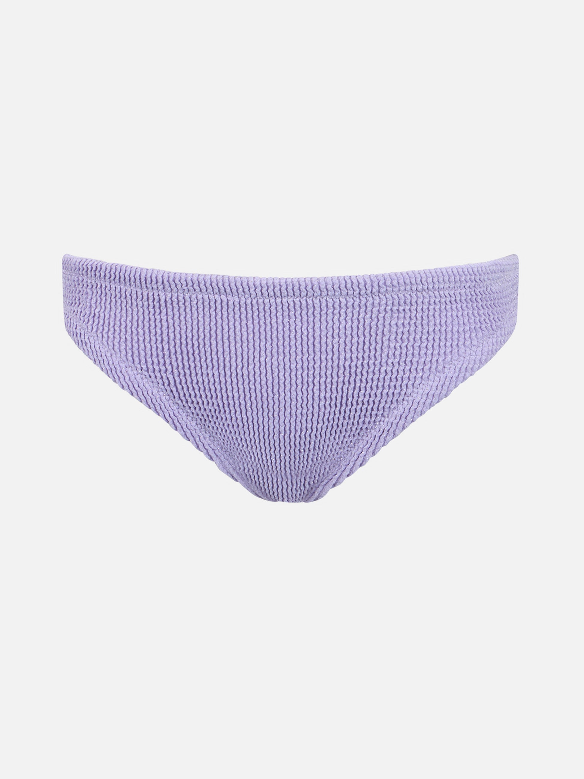 Girl lilac crinkle swim briefs Madame with bow - MC2 Saint Barth