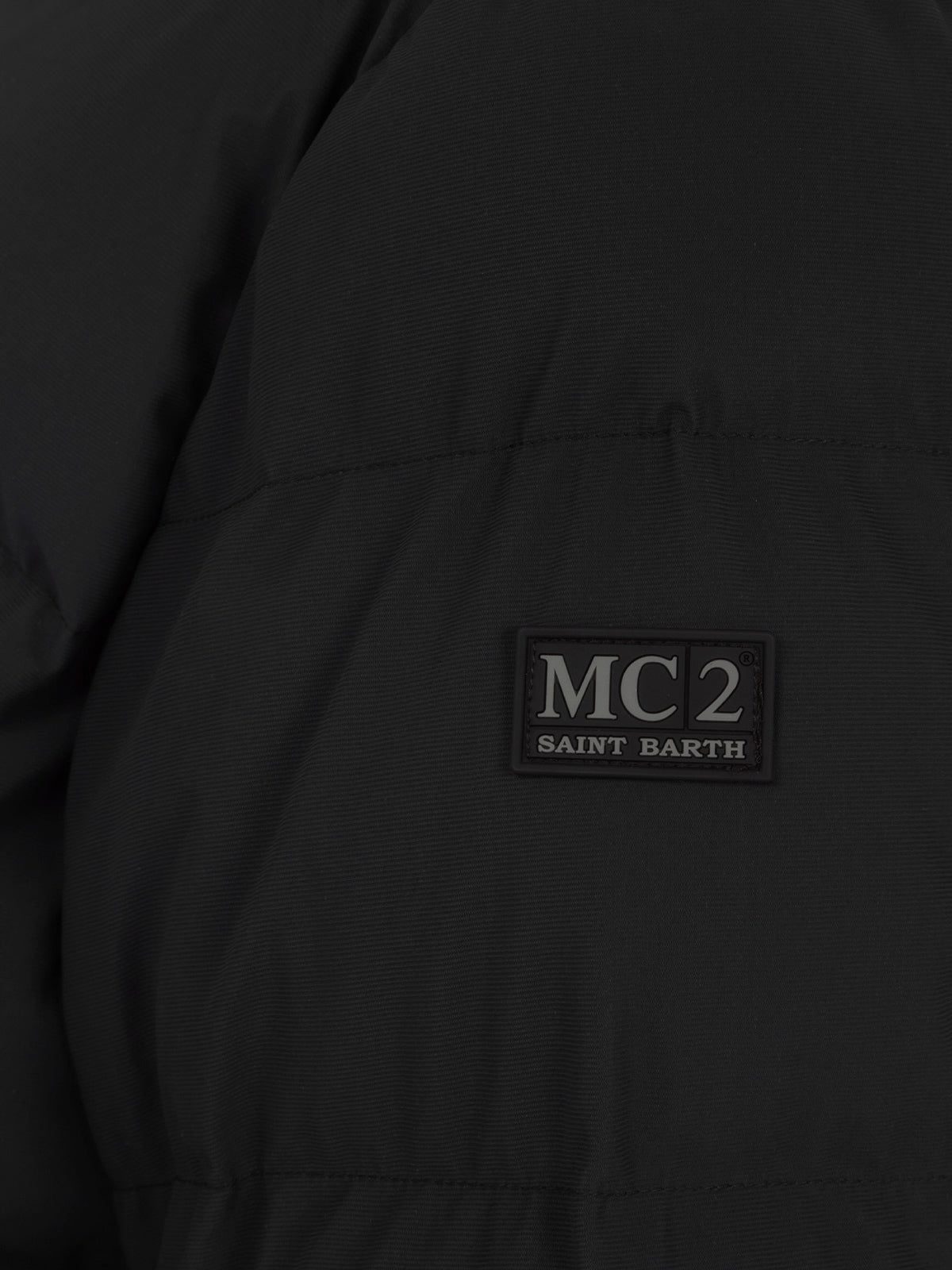Man black hooded puffer jacket Maier - MC2 Saint Barth