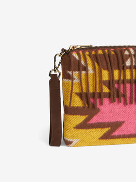 Parisienne blanket crossbody pouch bag with ethnic print - MC2 Saint Barth