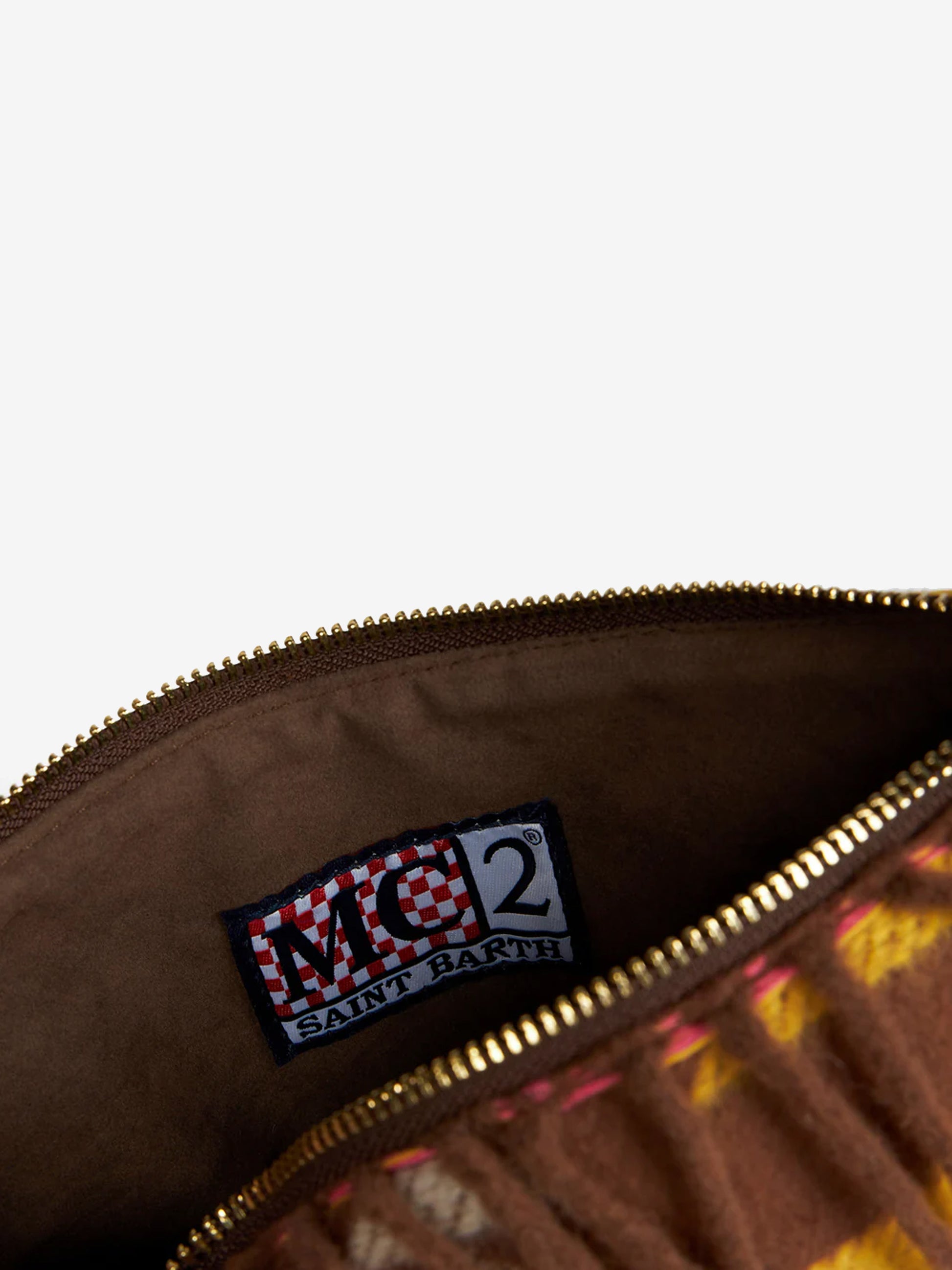 Parisienne blanket crossbody pouch bag with ethnic print - MC2 Saint Barth