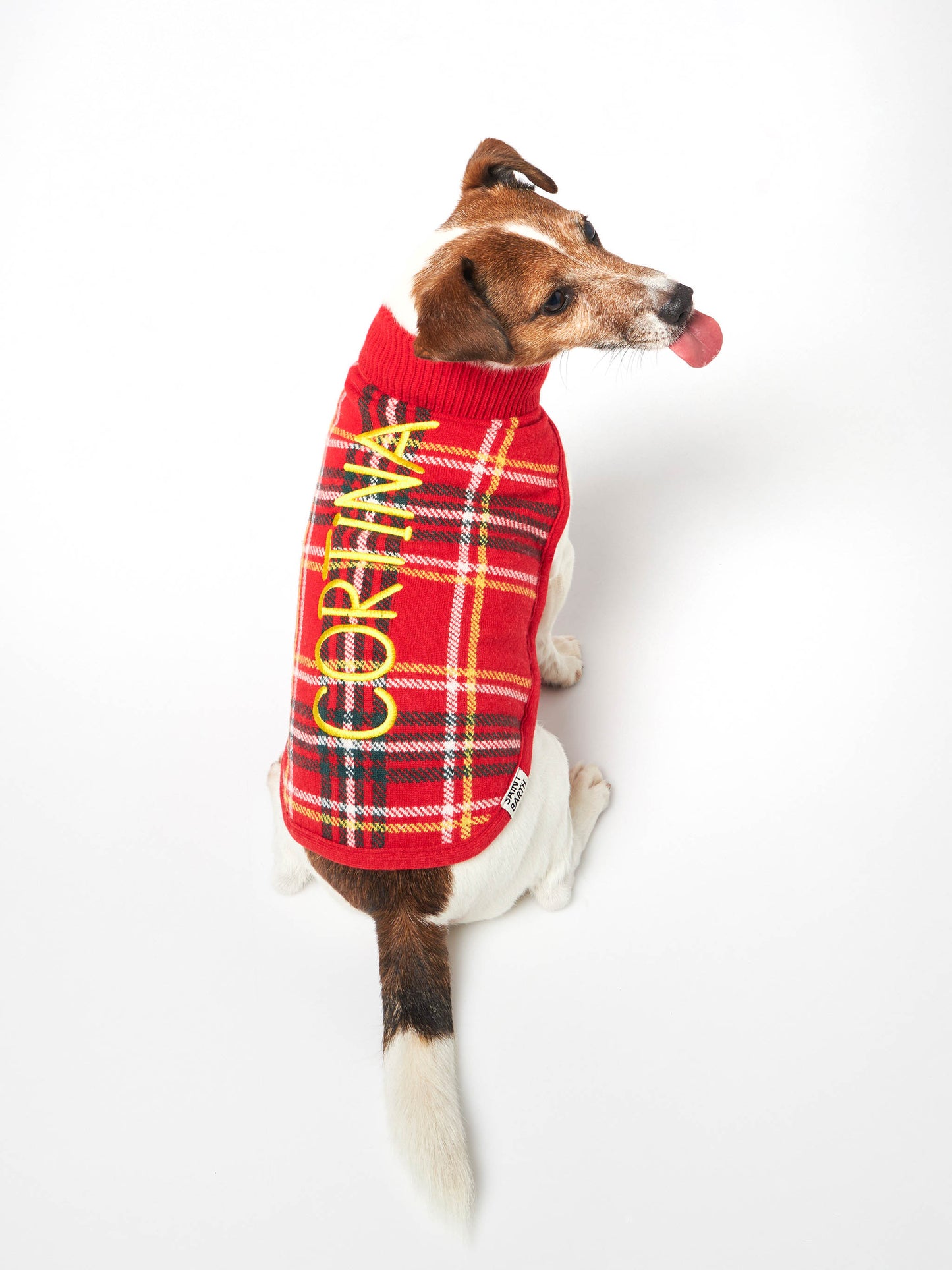 Maglioncino per cani con stampa Tartan
