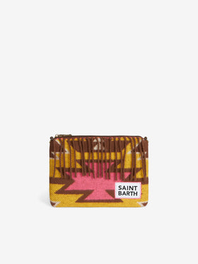Parisienne blanket crossbody pouch bag with ethnic print - MC2 Saint Barth