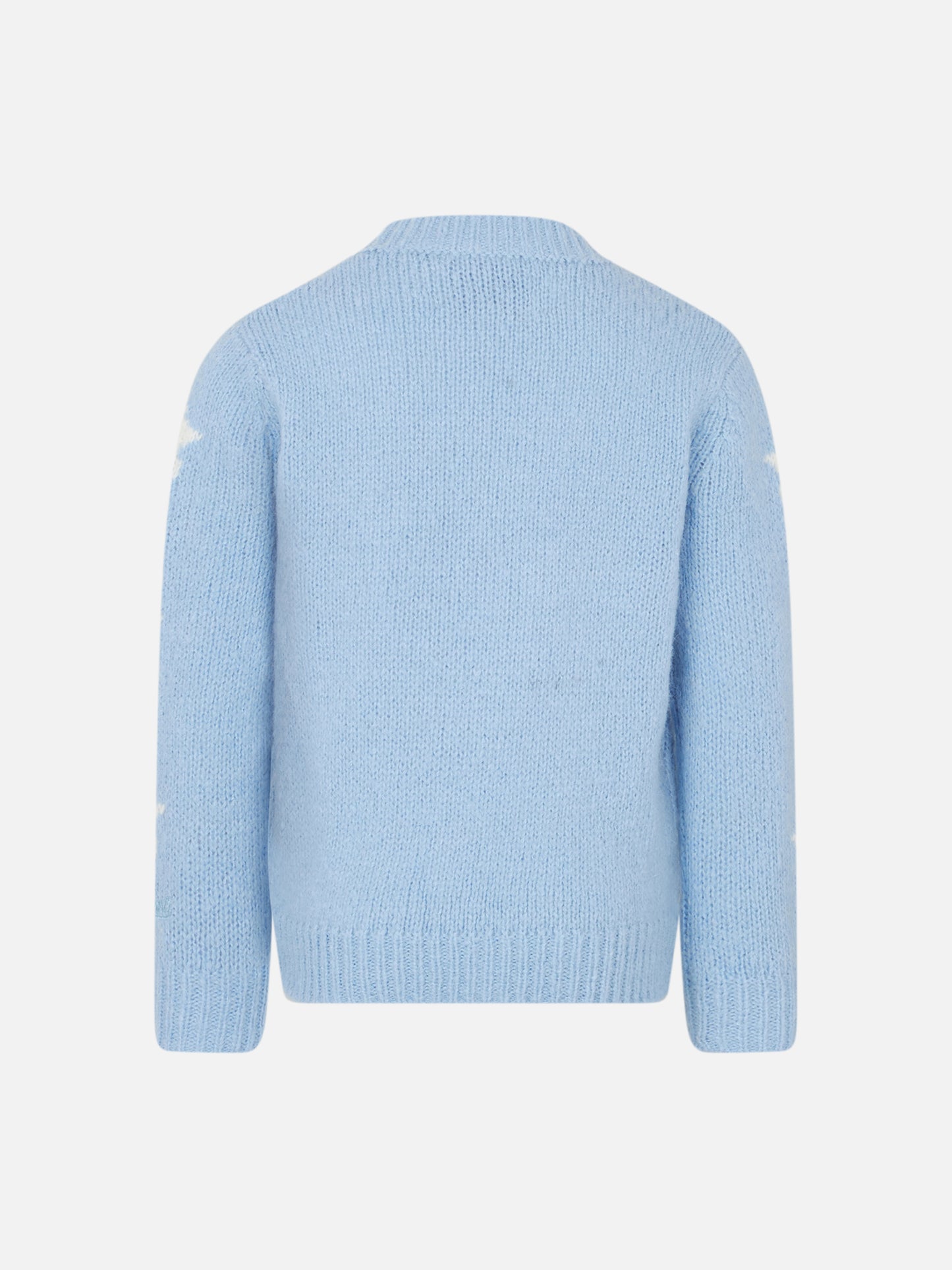 Girl crewneck soft sweater with stars and Figlia delle Stelle embroidery | NIKI DJ SPECIAL EDITION