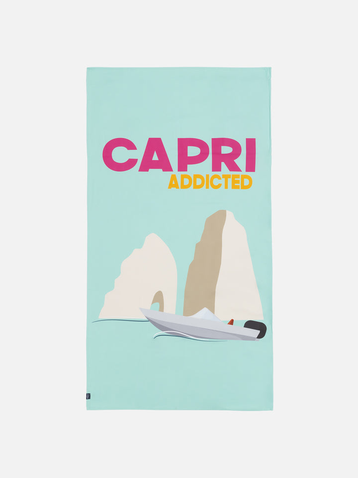 Telo mare Aidan in microfibra stampa Capri