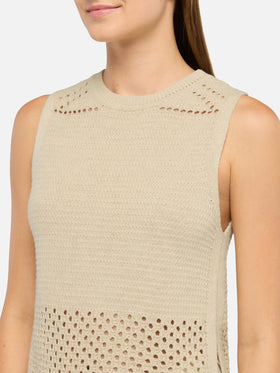 Top crochet beige Aire