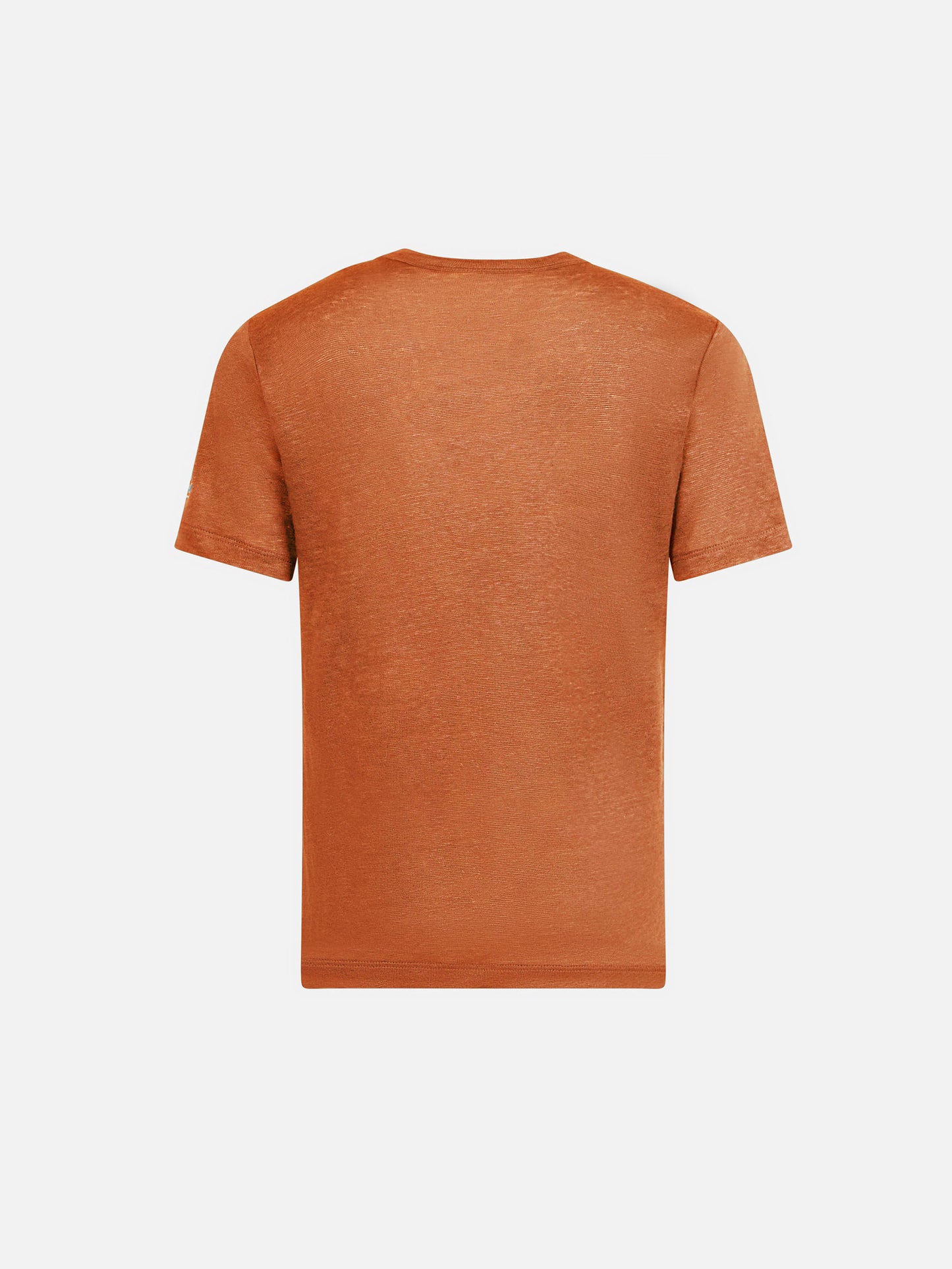 Orangefarbenes T-Shirt aus Leinenjersey Alex
