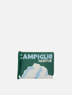 Pochette Aline effetto lana con stampa Campiglio