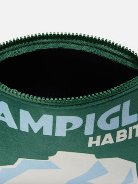 Pochette Aline effetto lana con stampa Campiglio