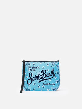 Aline scuba pochette with bandanna print