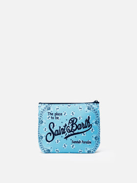 Aline scuba pochette with bandanna print