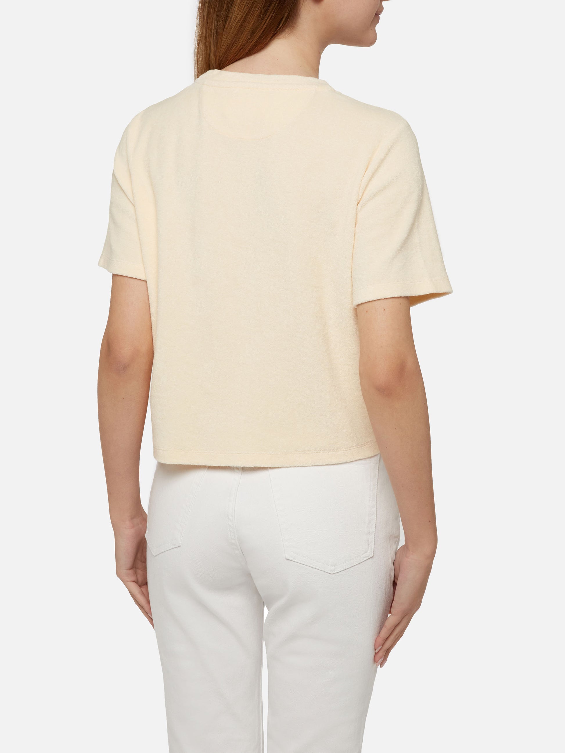 Beige terry cotton t-shirt Aleja - MC2 Saint Barth