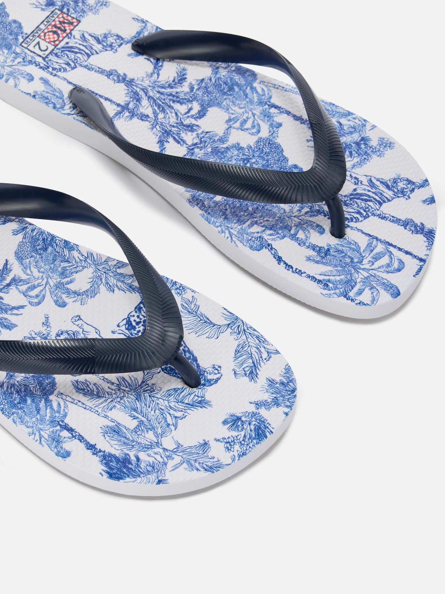 Infradito Alma slip-on in gomma con stampa Toile de Jouy