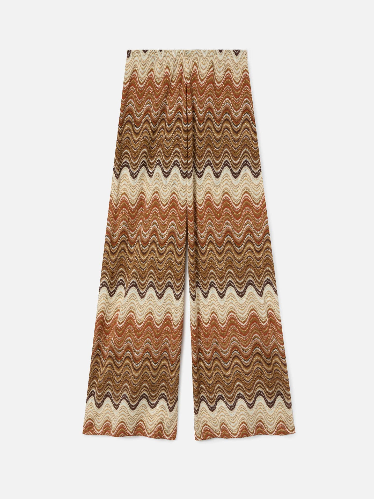 Pantalone lungo Amalia in raschel degradé marrone