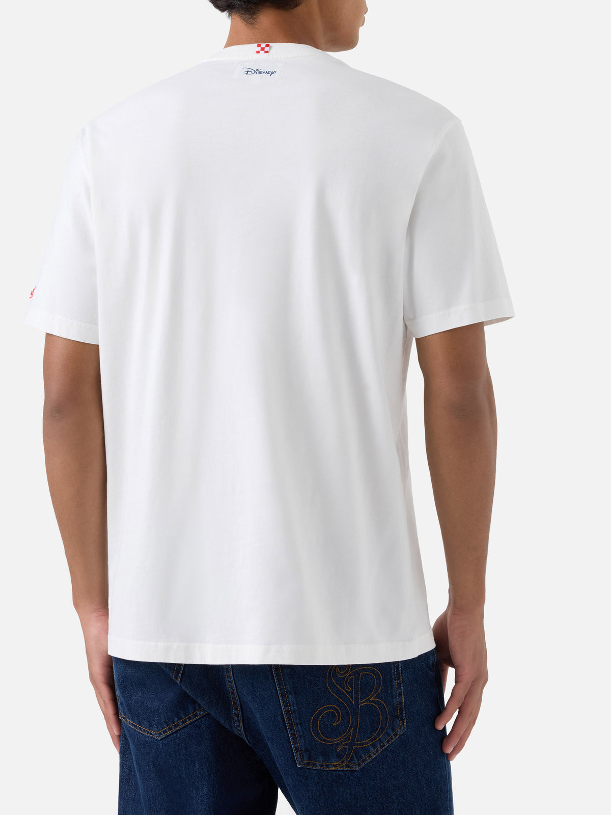 Camiseta Arnott en blanco con estampado de Scrooge McDuck y lettering Felici e Contanti