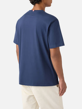 T-shirt Arnott in cotone blu con ricamo Snoopy My life is complicated | PEANUTS SPECIAL EDITION