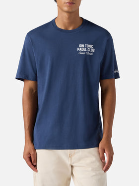 T-shirt Arnott in cotone blu con stampa Gin Tonic Padel Club