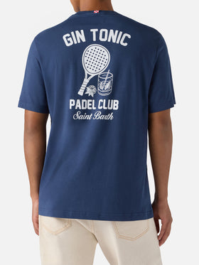 T-shirt Arnott in cotone blu con stampa Gin Tonic Padel Club