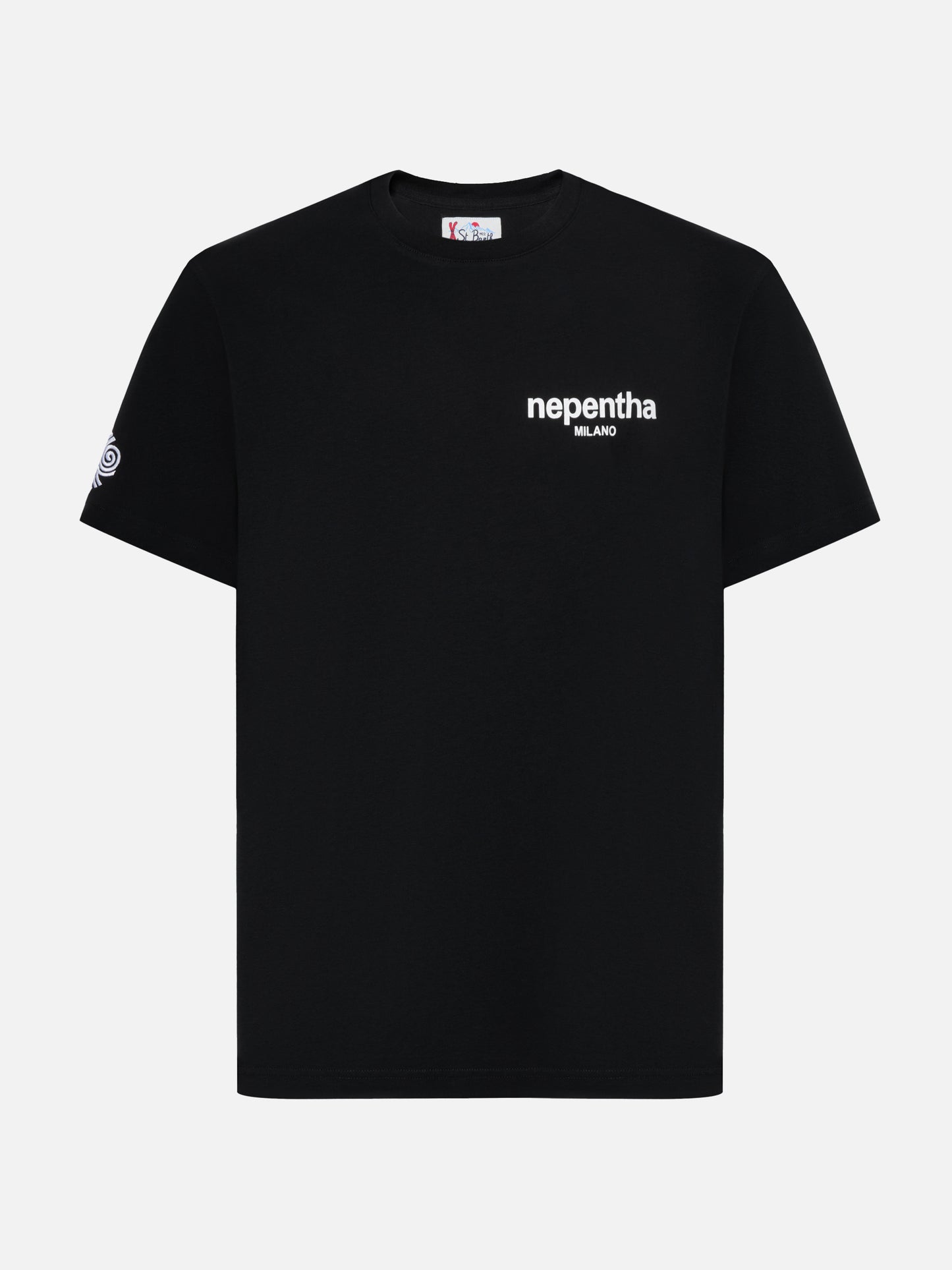 Arnott cotton T-shirt in black with Nephenta print | NEPENTHA SPECIAL EDITION