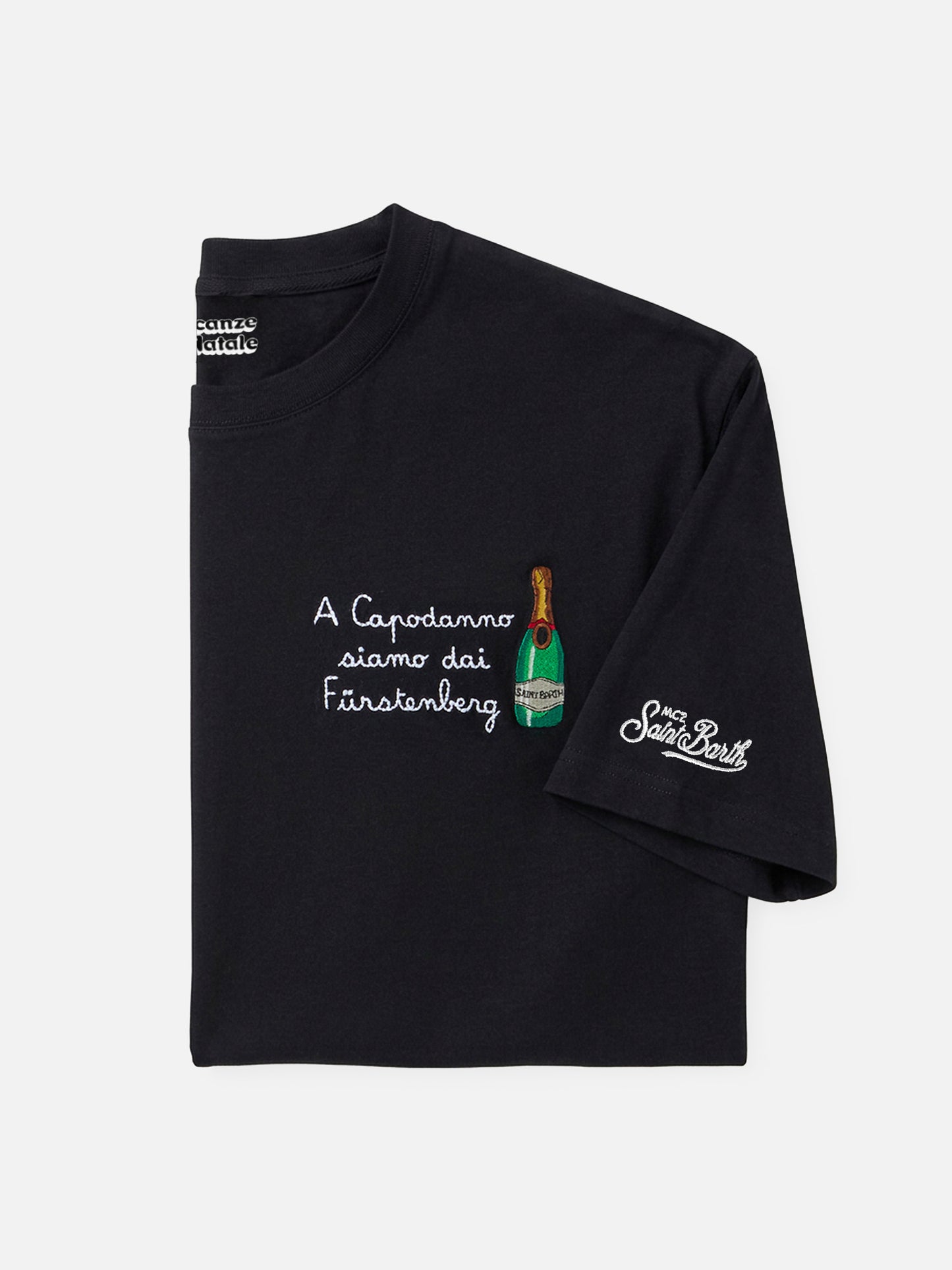 Winter cotton t-shirt Arnott Warm with Dai Fürstengberg embroidery | VACANZE DI NATALE SPECIAL EDITION