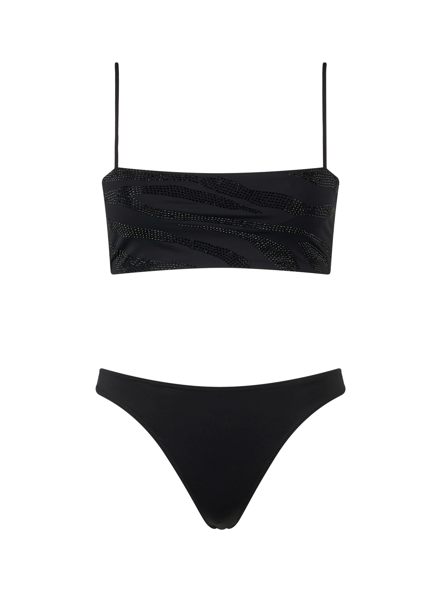 Bikini da donna a fascia zebrato Athena Naomi con strass