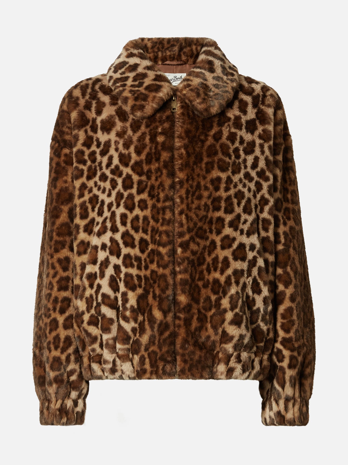 Aveline faux-fur jacket with leopard print