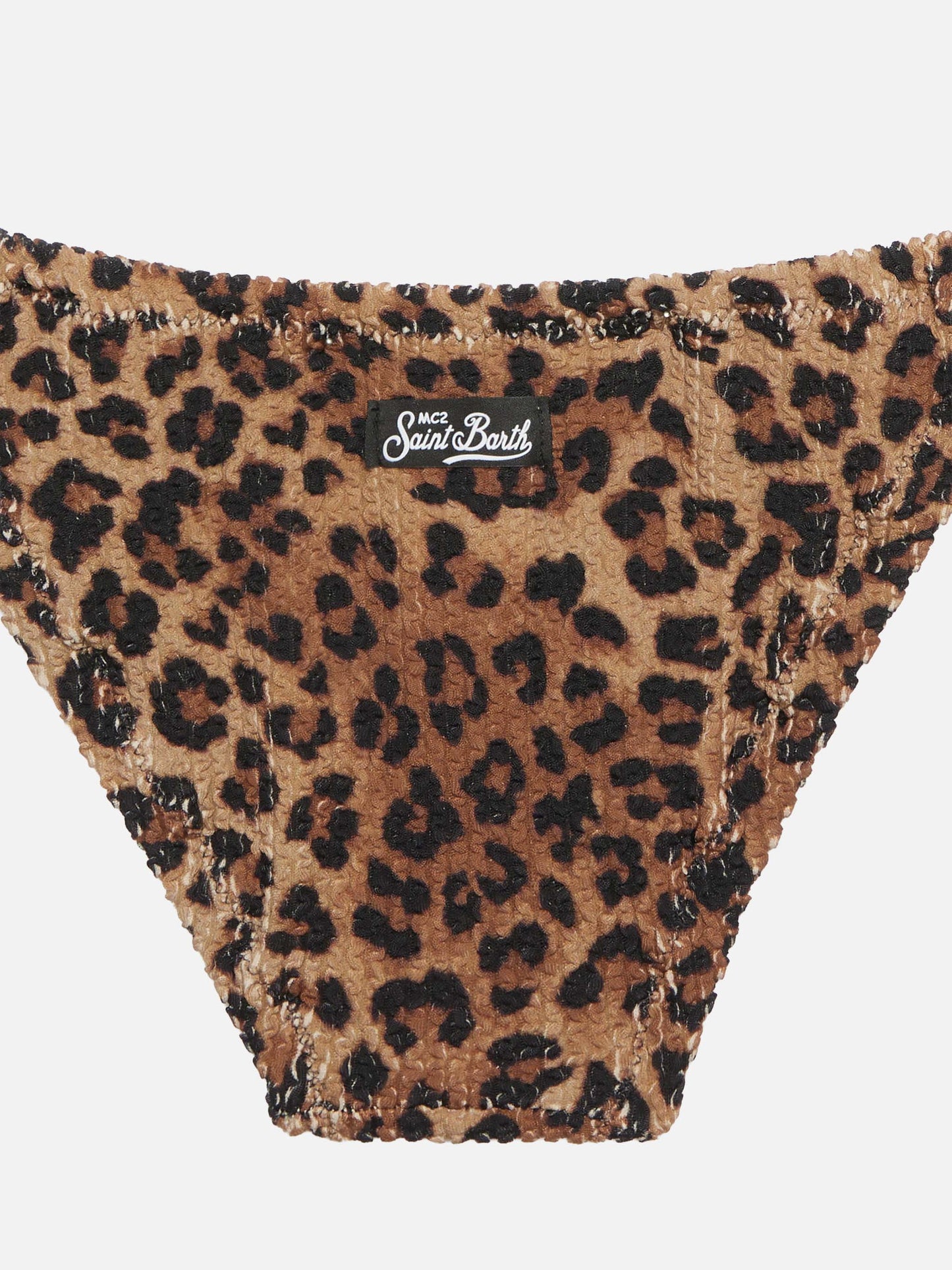 Baker classic crinkle bralette bikini with animalier print