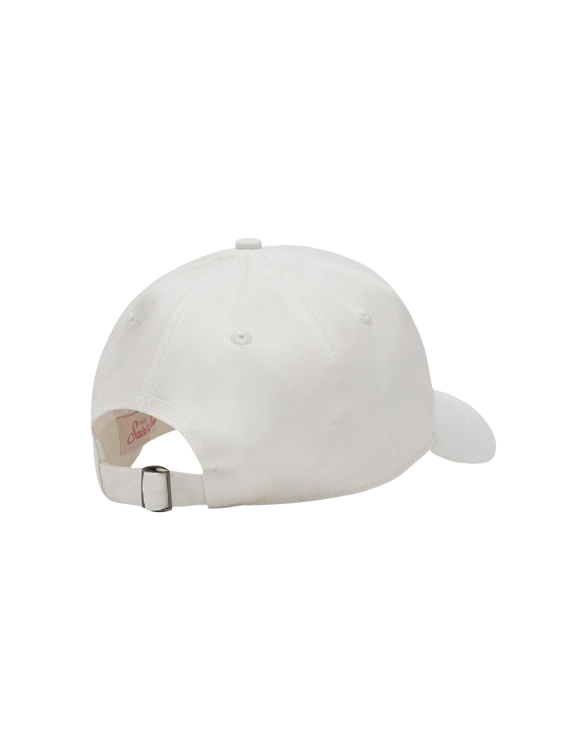 Baseball white cotton cap with rhinestones - MC2 Saint Barth