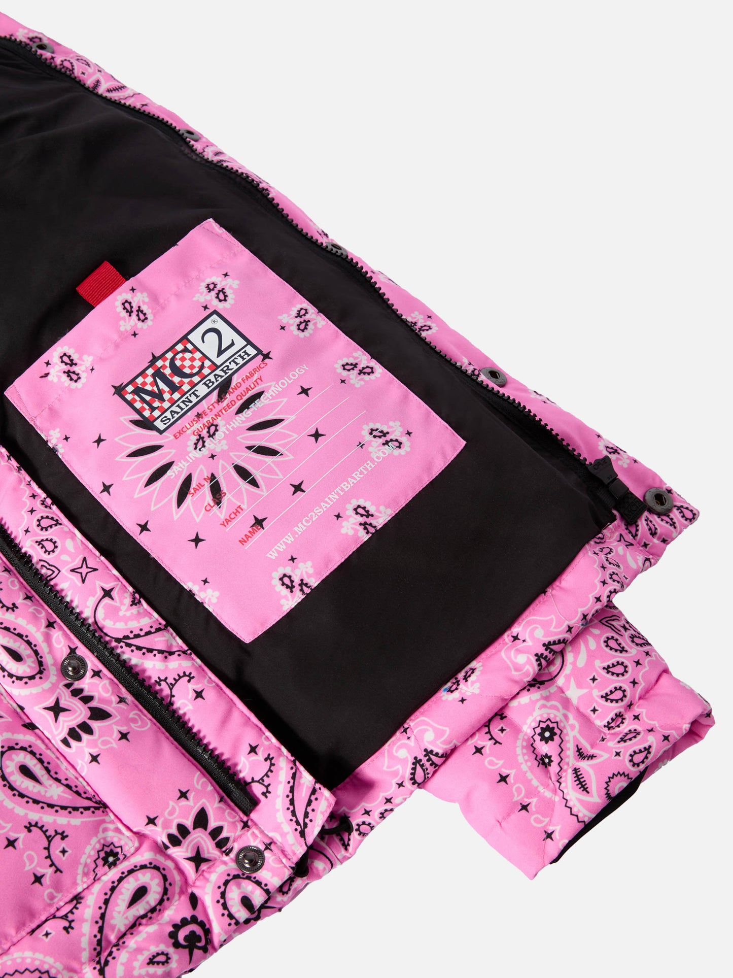 Piumino con cappuccio Baxter Jr con stampa bandana