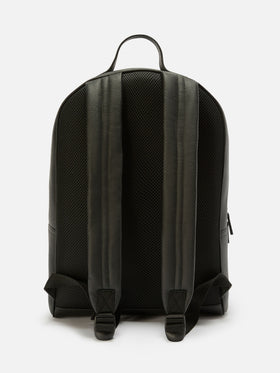 Backpack in black leather
