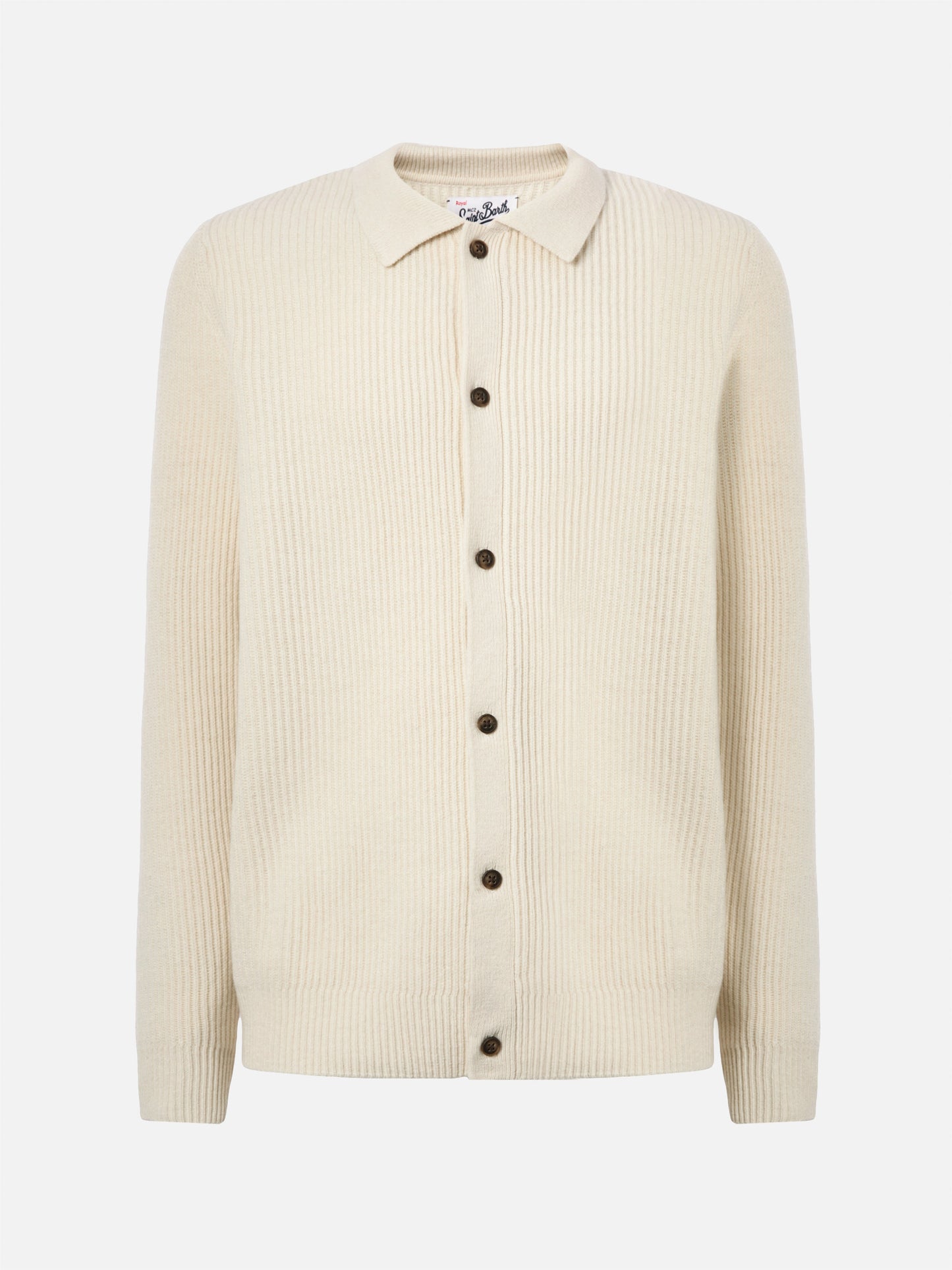 Cardigan Bolton bianco in lana