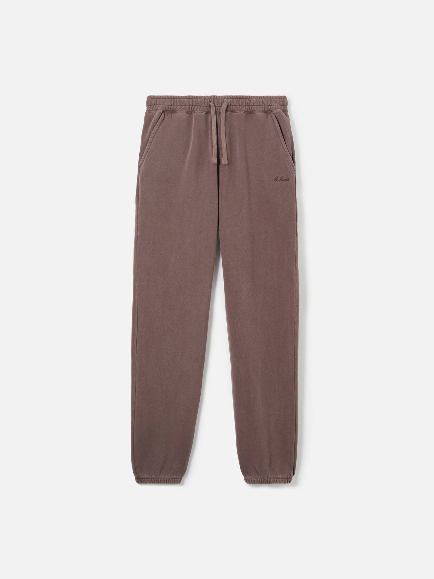 Brown tracksuit pants Bolt with vintage treatment