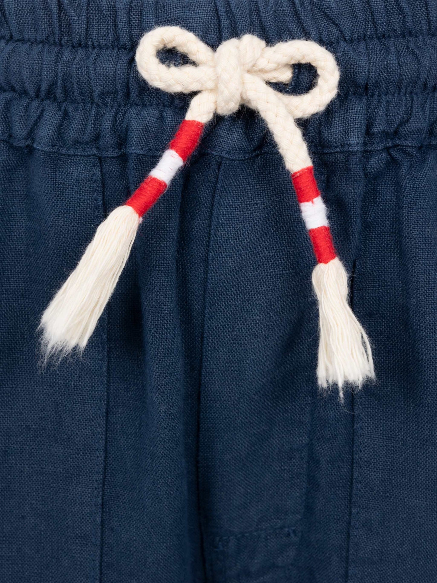 Calais Jr navy blue linen pants with drawstring - MC2 Saint Barth