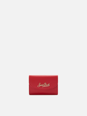Card Holder in red leather