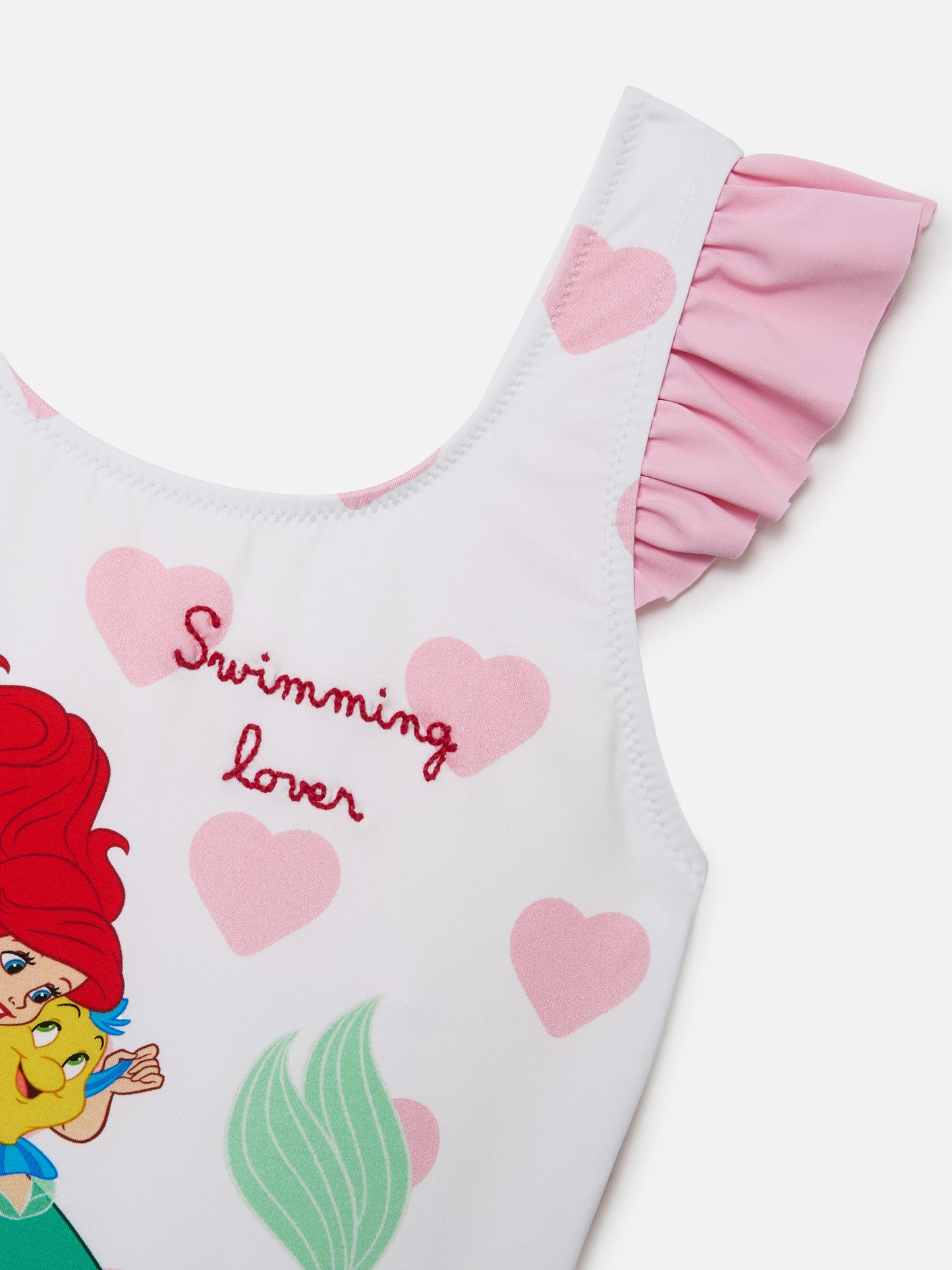 Carol one-piece swimsuit with Ariel and heart print | Special Edition