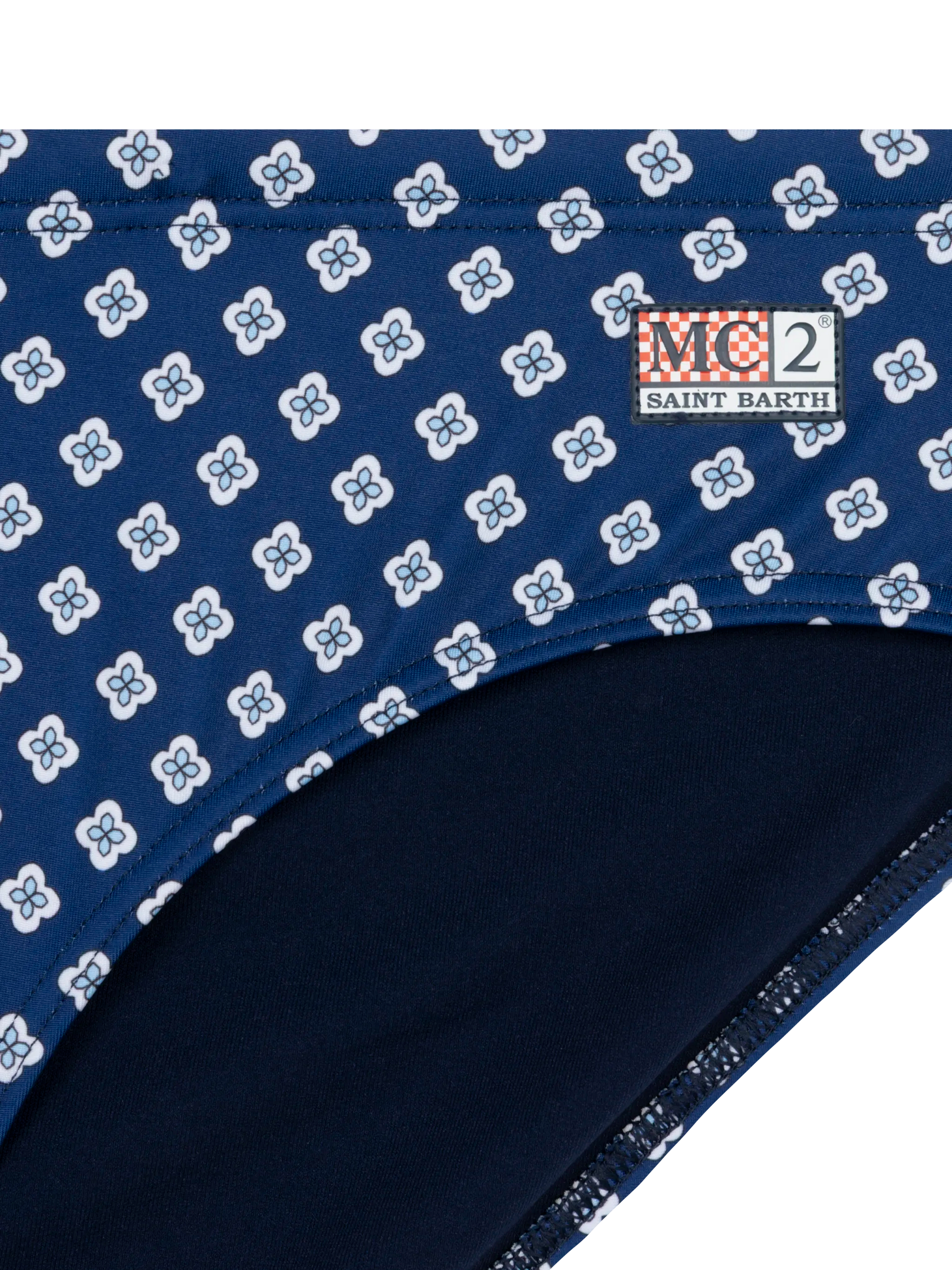 Swim briefs Cayo with tie print - MC2 Saint Barth
