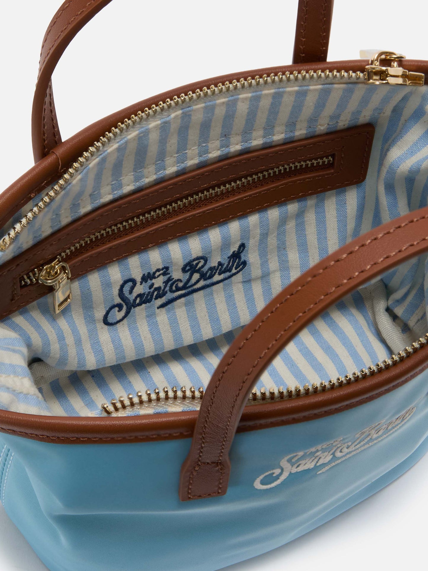 Light blue City mini nylon bag